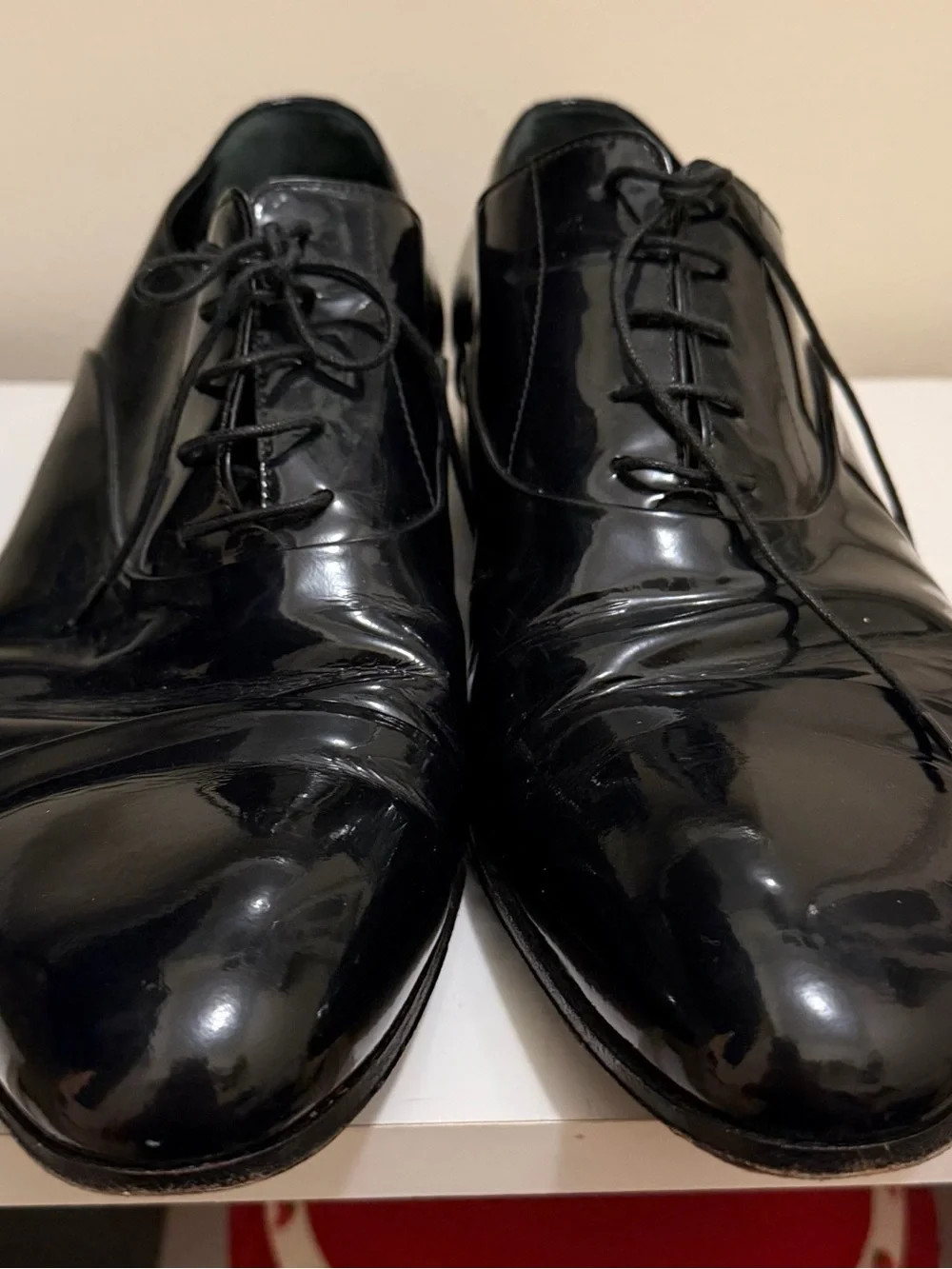 Giorgio Armani Men's Black Leather Lace-Up Oxford Dress Shoes Size 43/10 Italy